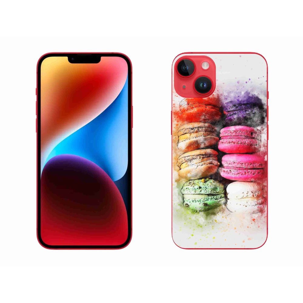 Gélový kryt mmCase na iPhone 14 Plus - makrónky