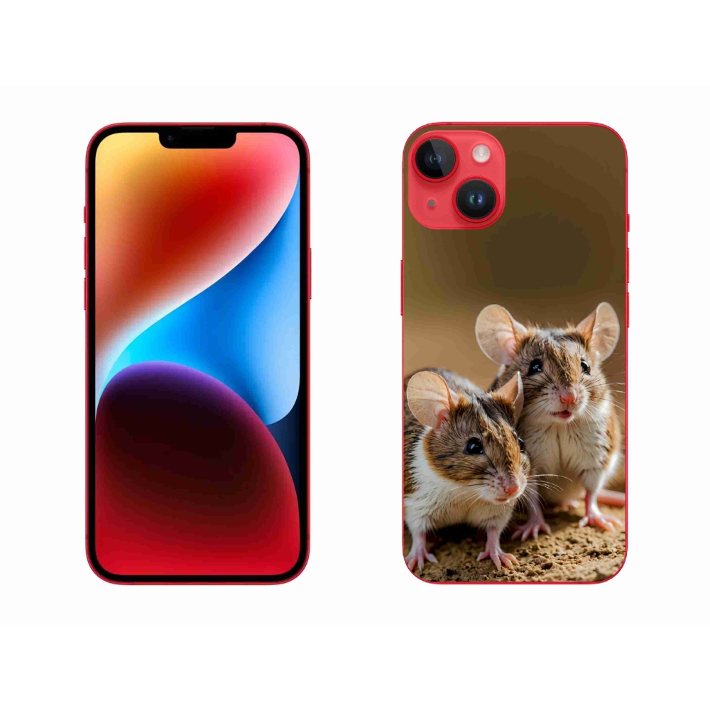 Gélový kryt mmCase na iPhone 14 Plus - myší duo