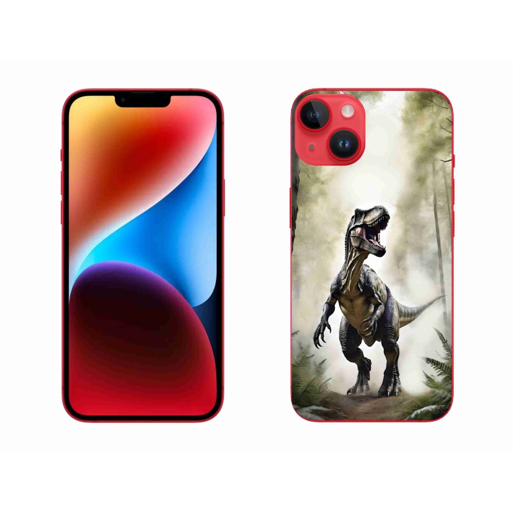 Gélový kryt mmCase na iPhone 14 Plus - naštvaný T-Rex
