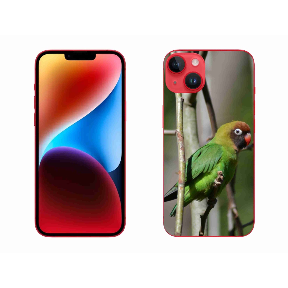 Gélový kryt mmCase na iPhone 14 Plus - papagáj agapornis