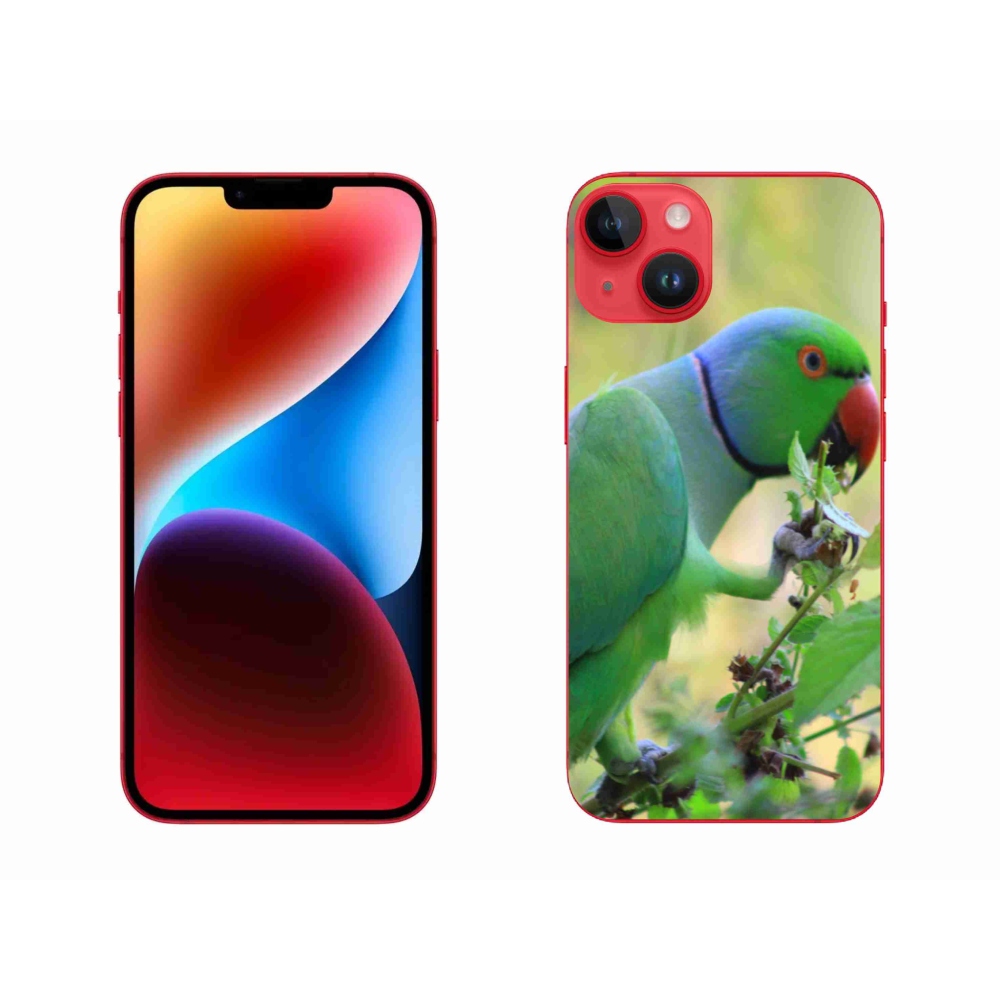 Gélový kryt mmCase na iPhone 14 Plus - papagáj Alexandr