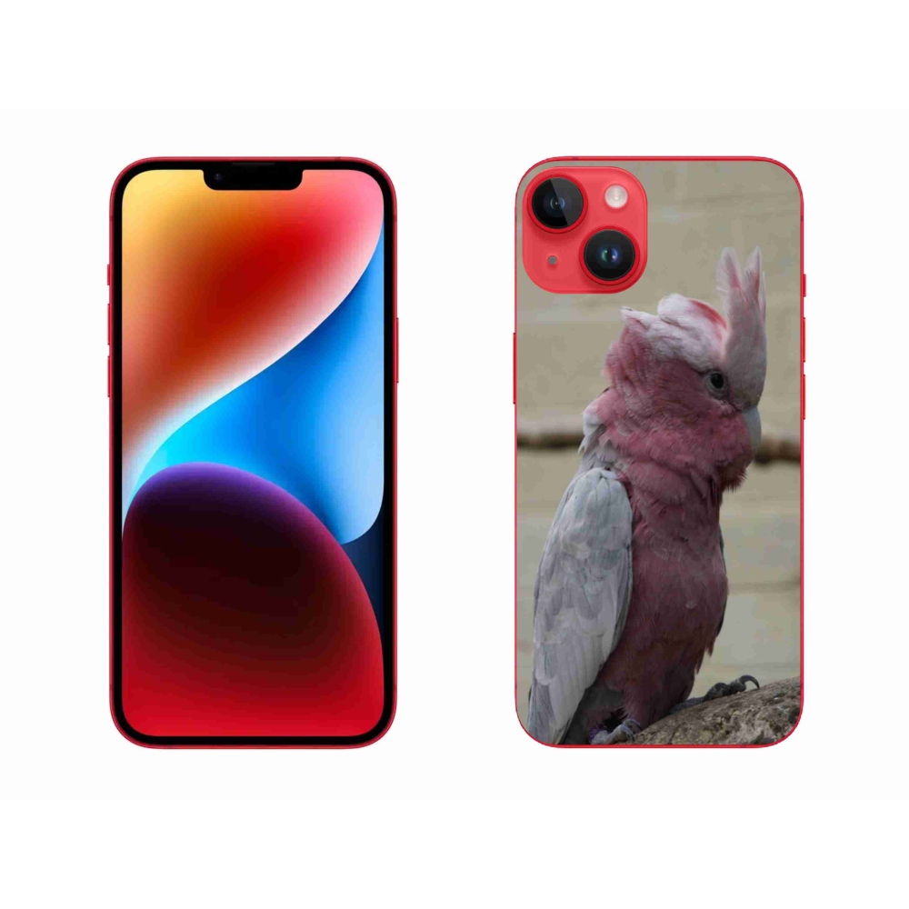 Gélový kryt mmCase na iPhone 14 Plus - papagáj kakadu ružový