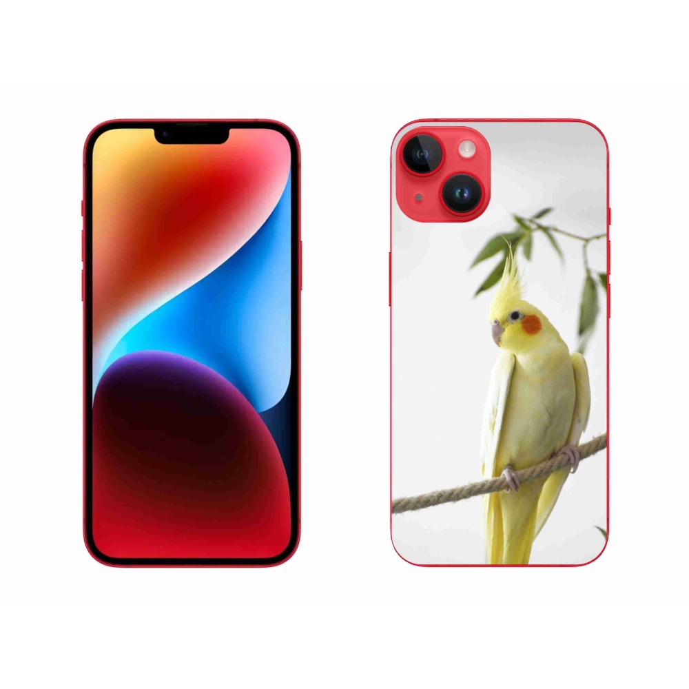 Gélový kryt mmCase na iPhone 14 Plus - papagáj korela chocholatá