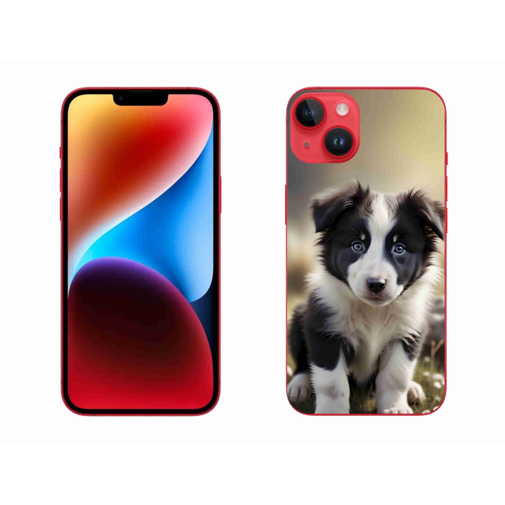 Gélový kryt mmCase na iPhone 14 Plus - roztomilá border kólia