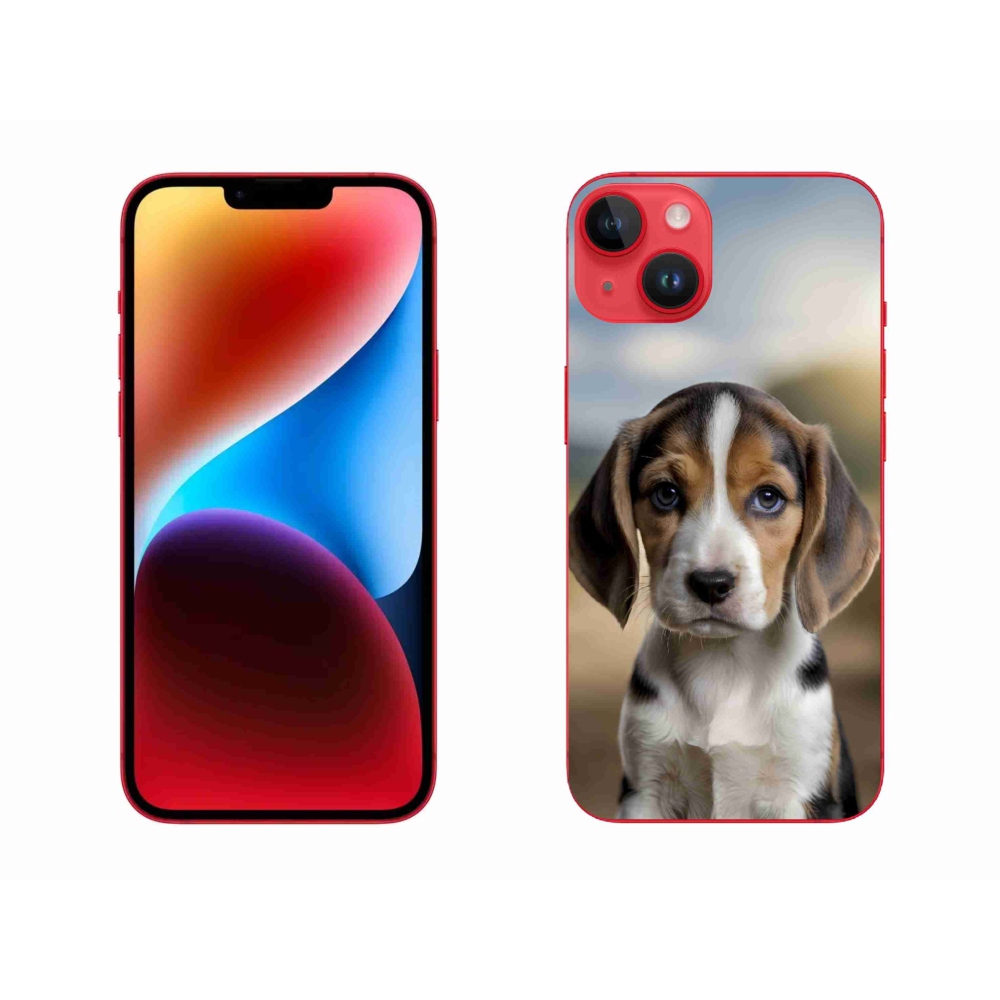 Gélový kryt mmCase na iPhone 14 Plus - roztomilý bígl