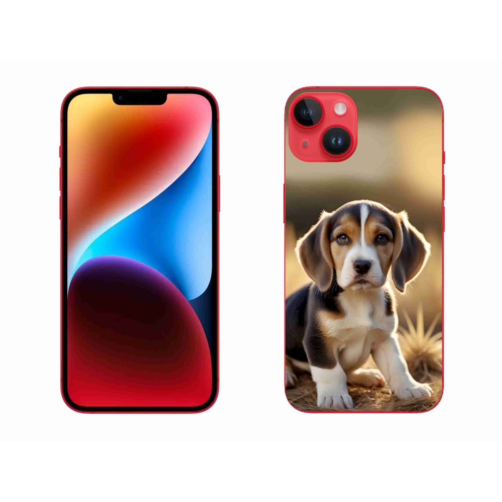 Gélový kryt mmCase na iPhone 14 Plus - roztomilý bígl