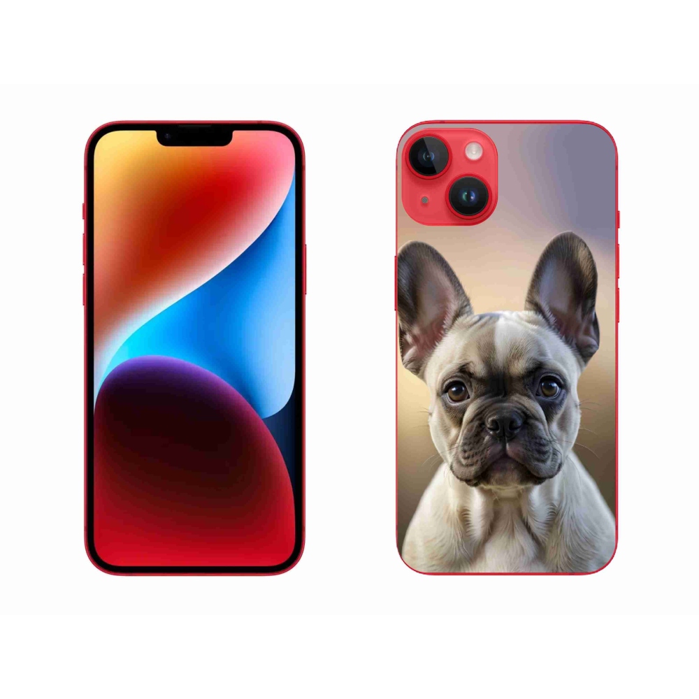 Gélový kryt mmCase na iPhone 14 Plus - roztomilý francúzsky buldoček