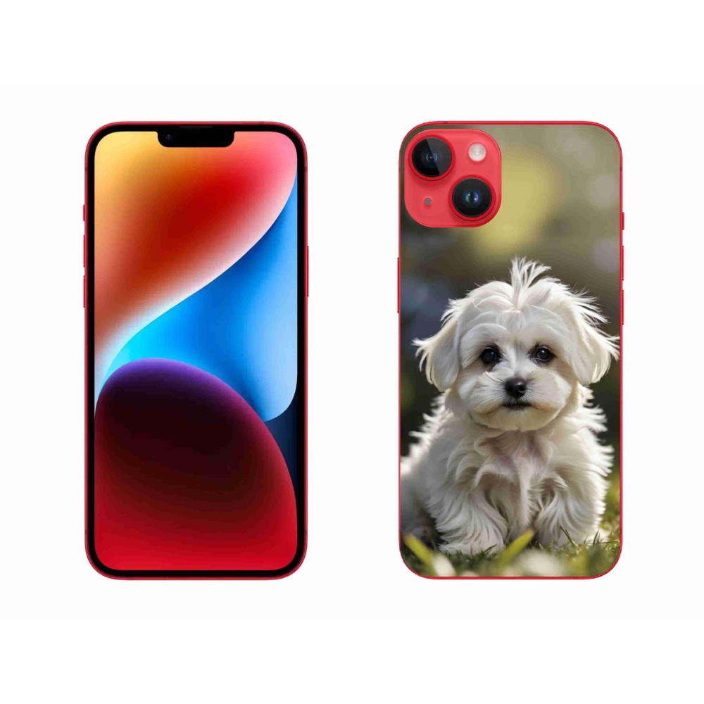 Gélový kryt mmCase na iPhone 14 Plus - roztomilý maltézsky psík