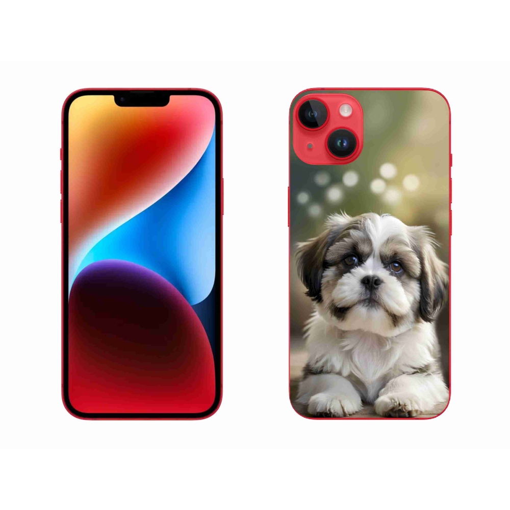 Gélový kryt mmCase na iPhone 14 Plus - roztomilý shih-tzu