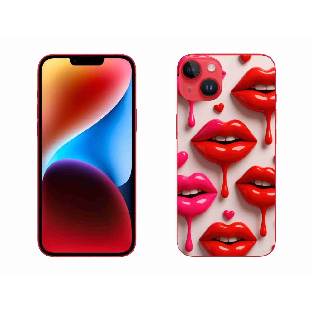 Gélový kryt mmCase na iPhone 14 Plus - pery 2