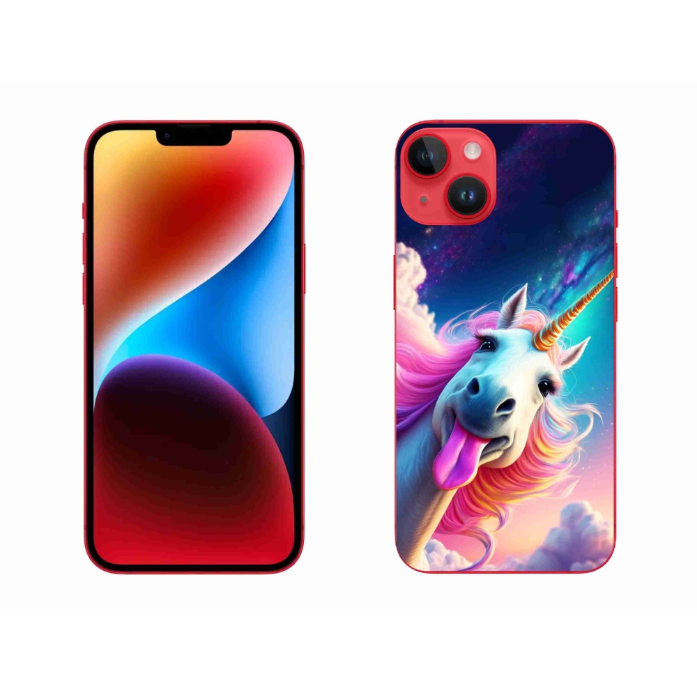 Gélový kryt mmCase na iPhone 14 Plus - šialený jednorožec
