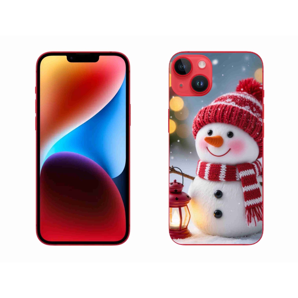 Gélový kryt mmCase na iPhone 14 Plus - snehuliak 2