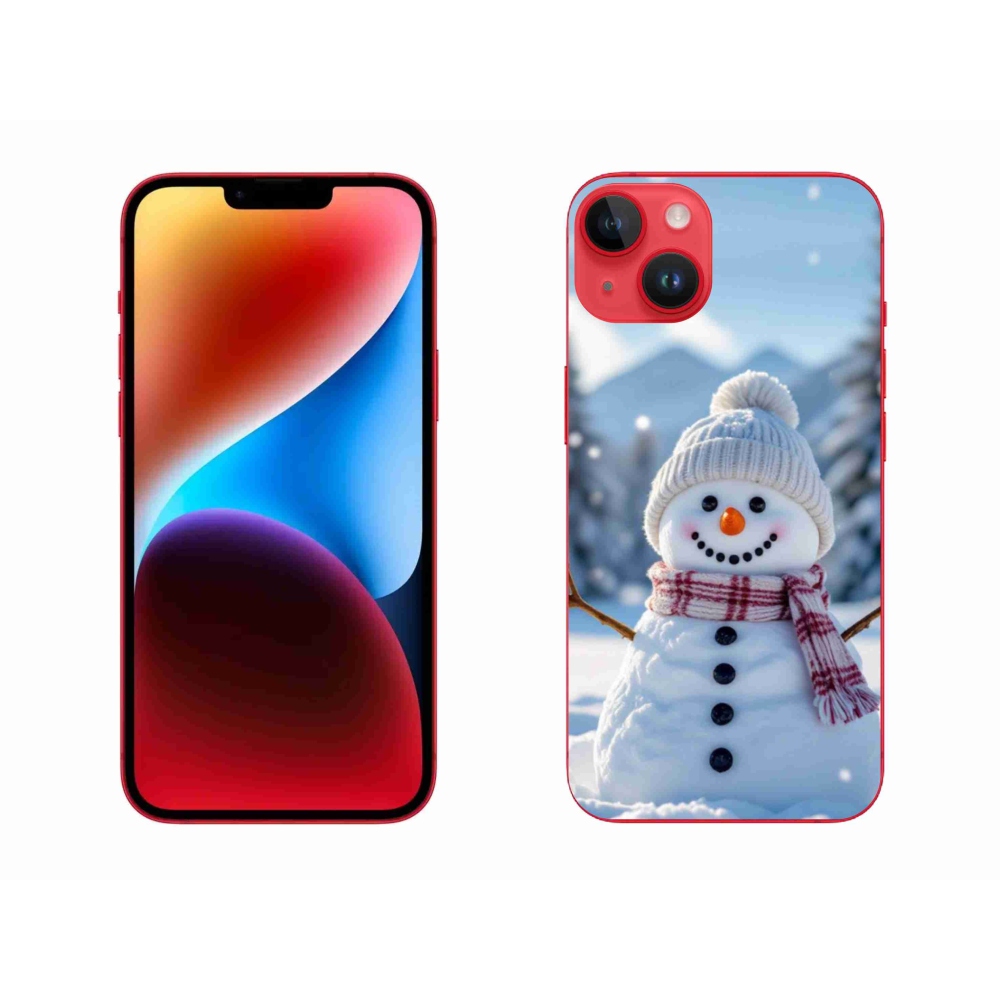 Gélový kryt mmCase na iPhone 14 Plus - snehuliak 3