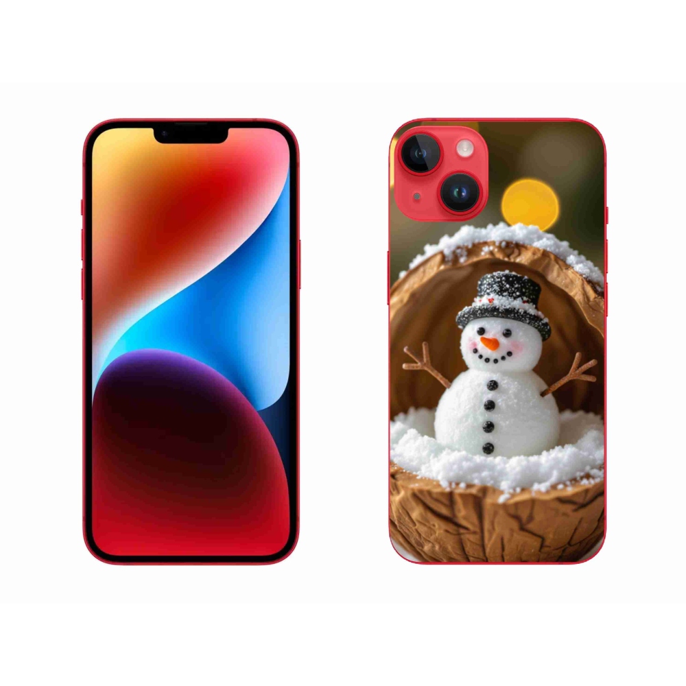 Gélový kryt mmCase na iPhone 14 Plus - snehuliak 4