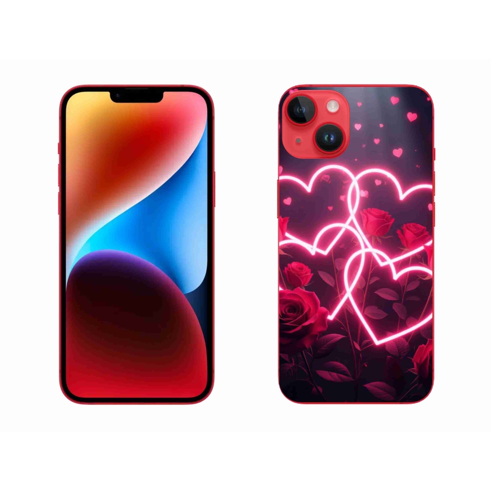 Gélový kryt mmCase na iPhone 14 Plus - srdce lásky