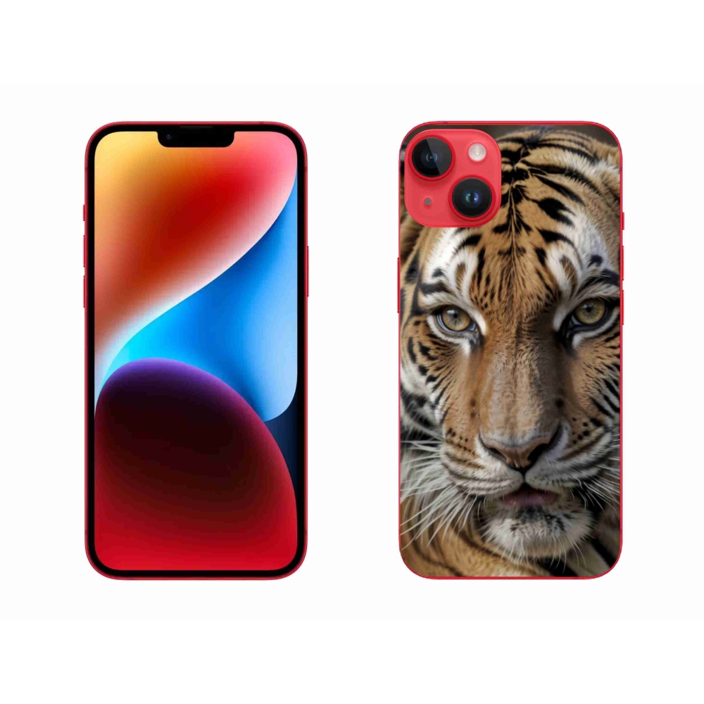 Gélový kryt mmCase na iPhone 14 Plus - tigrie pohľad