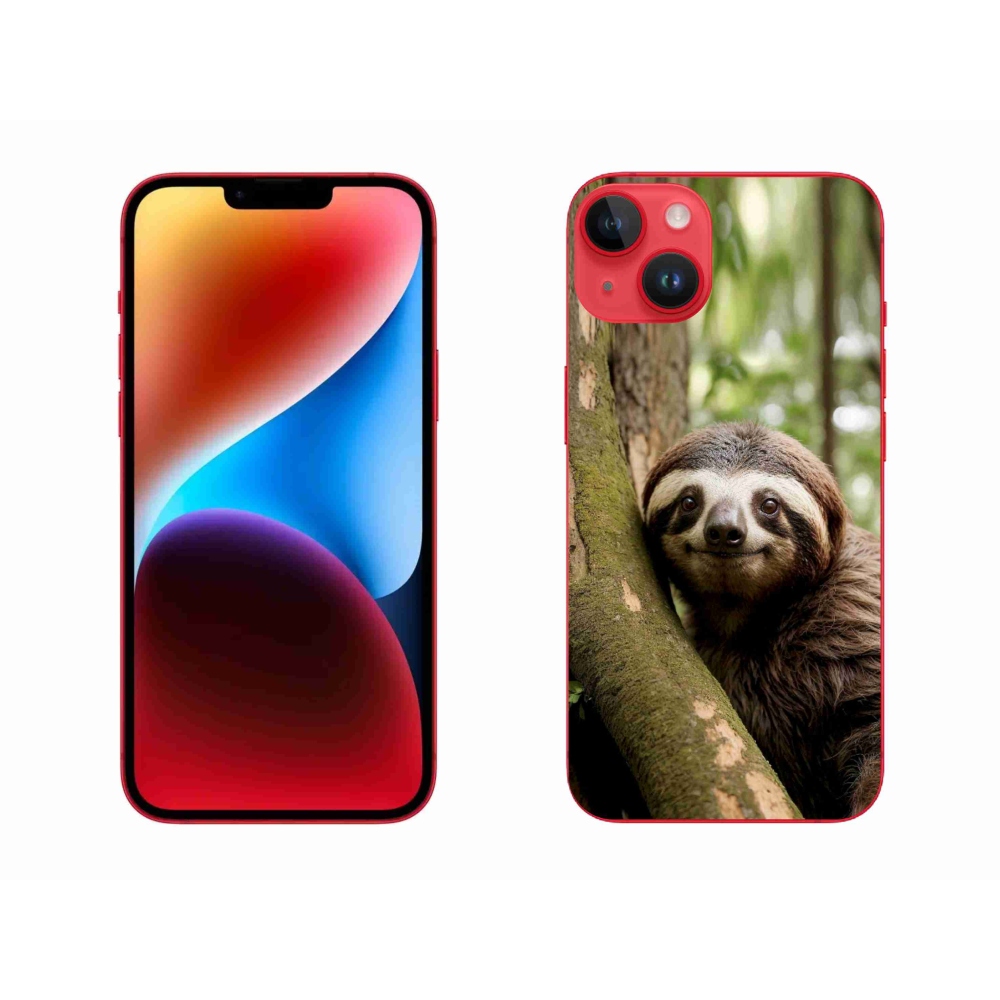 Gélový kryt mmCase na iPhone 14 Plus - usmievavý leňochod