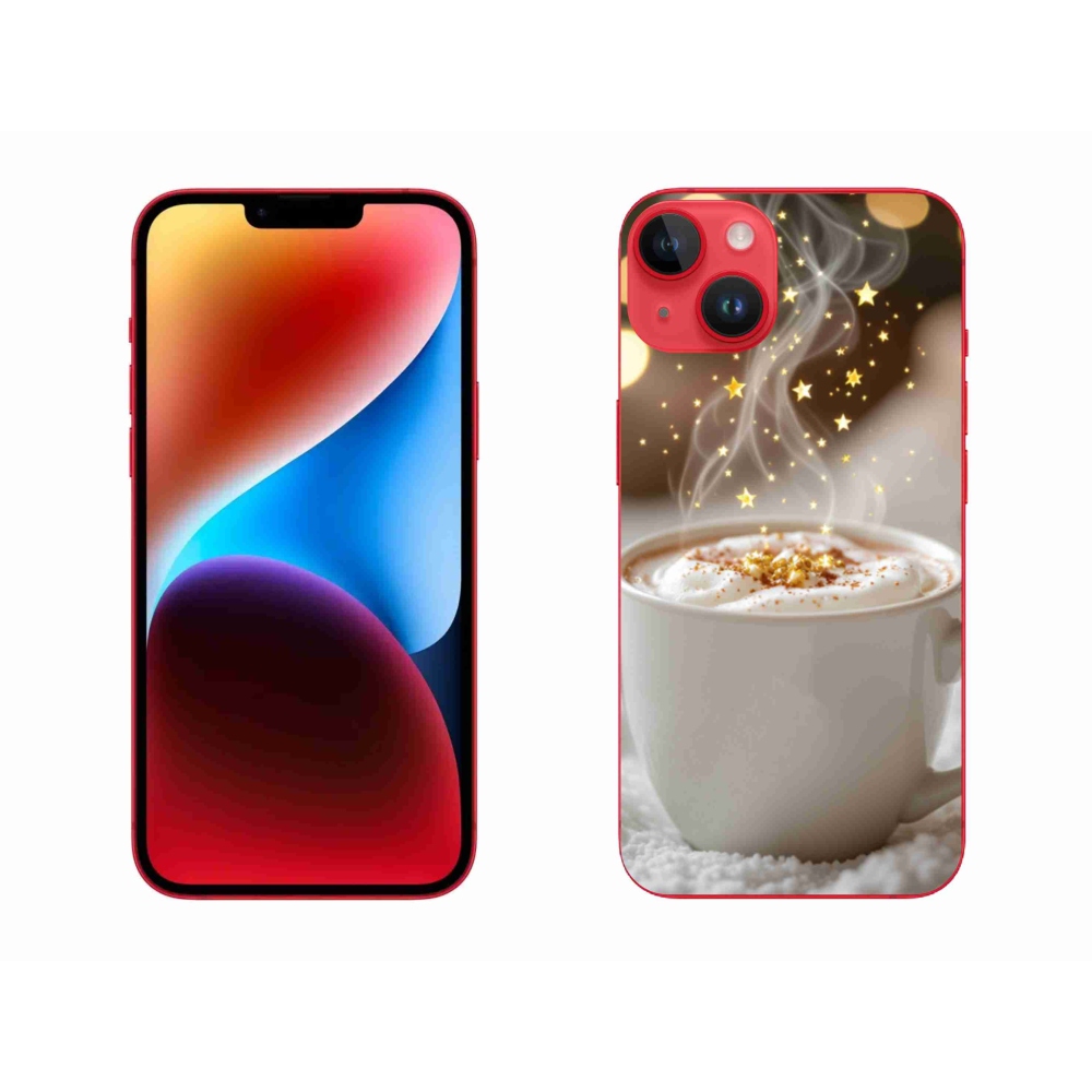 Gélový kryt mmCase na iPhone 14 Plus - vianočný horúci nápoj
