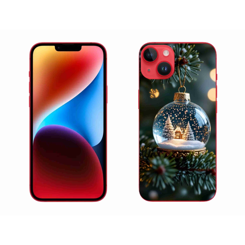 Gélový kryt mmCase na iPhone 14 Plus - vianočné gule 2