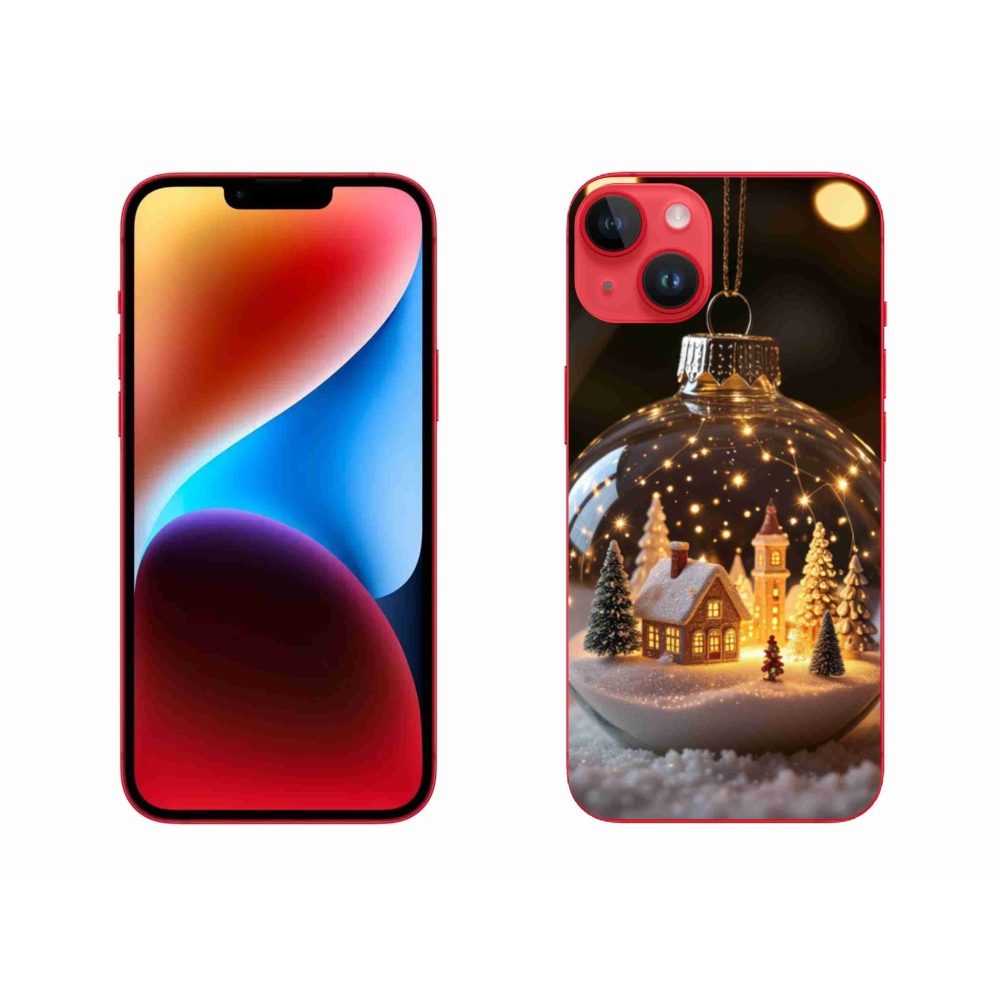 Gélový kryt mmCase na iPhone 14 Plus - vianočné gule 3
