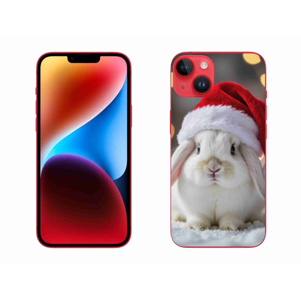 Gélový kryt mmCase na iPhone 14 Plus - vianočný králik