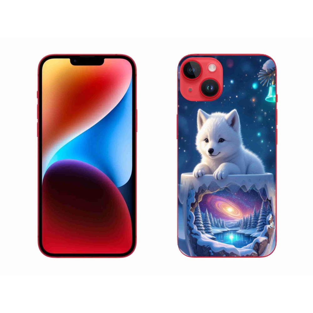 Gélový kryt mmCase na iPhone 14 Plus - vianočné šteňa