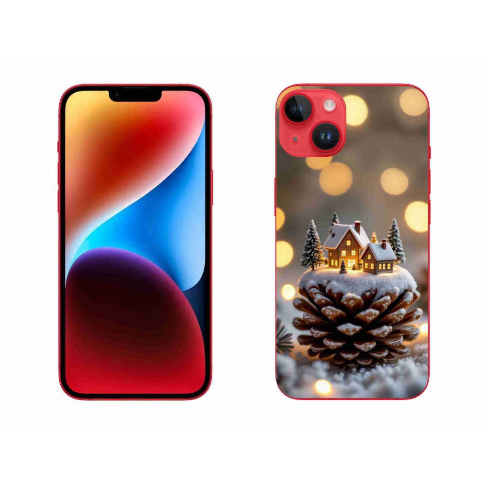 Gélový kryt mmCase na iPhone 14 Plus - zimná dedinka