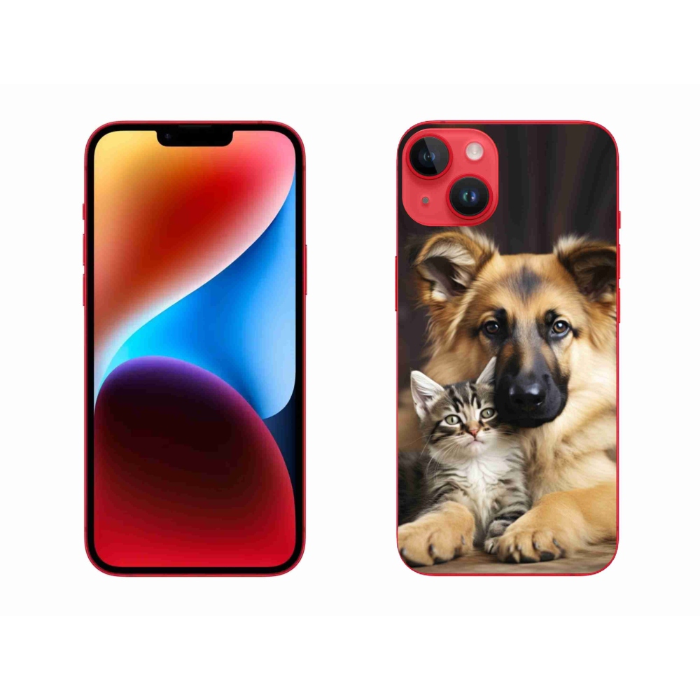 Gélový kryt mmCase na iPhone 14 Plus - zvieracie priateľstvo