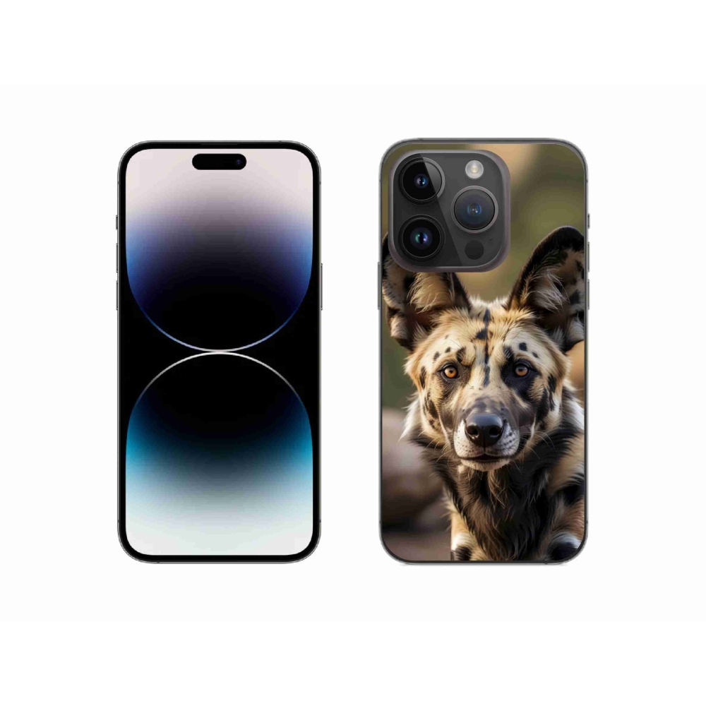 Gélový kryt mmCase na iPhone 14 Pro - africký divoký pes