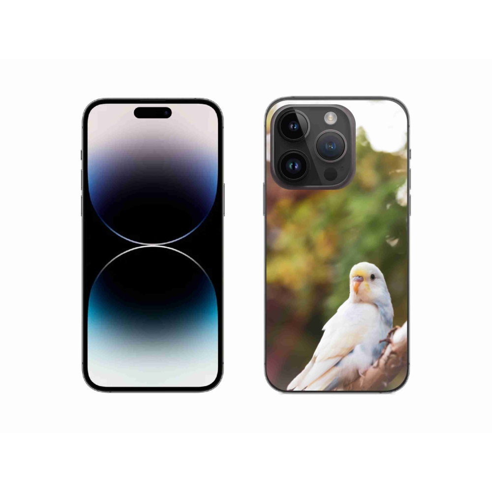 Gélový kryt mmCase na iPhone 14 Pro - andulka biela