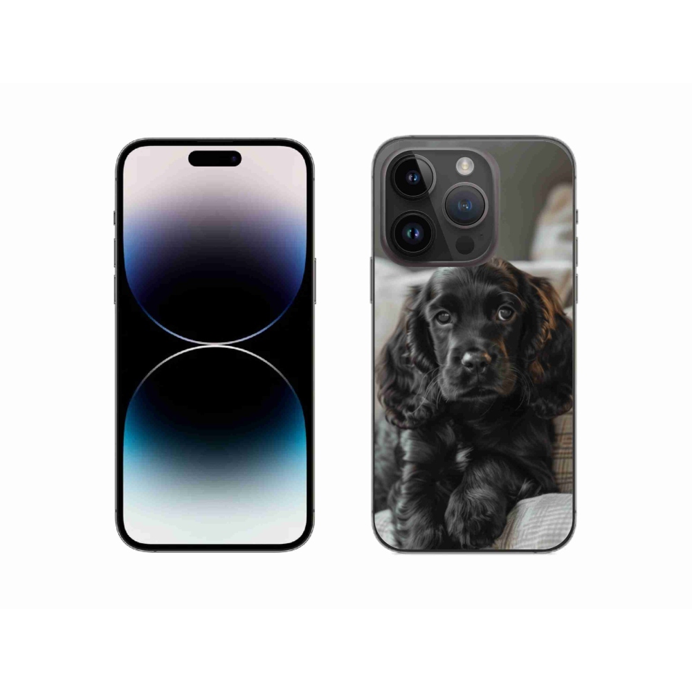 Gélový kryt mmCase na iPhone 14 Pro - anglický kokeršpaniel