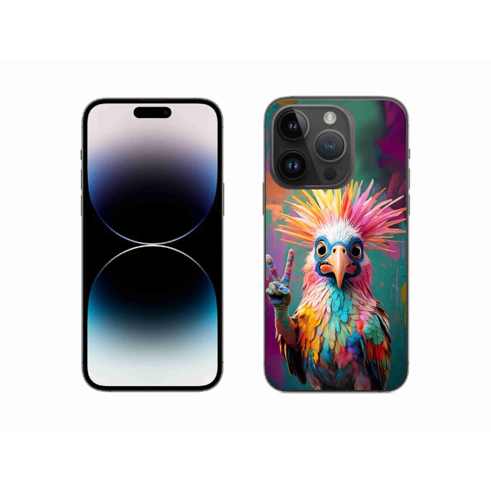 Gélový kryt mmCase na iPhone 14 Pro - farebný rebel