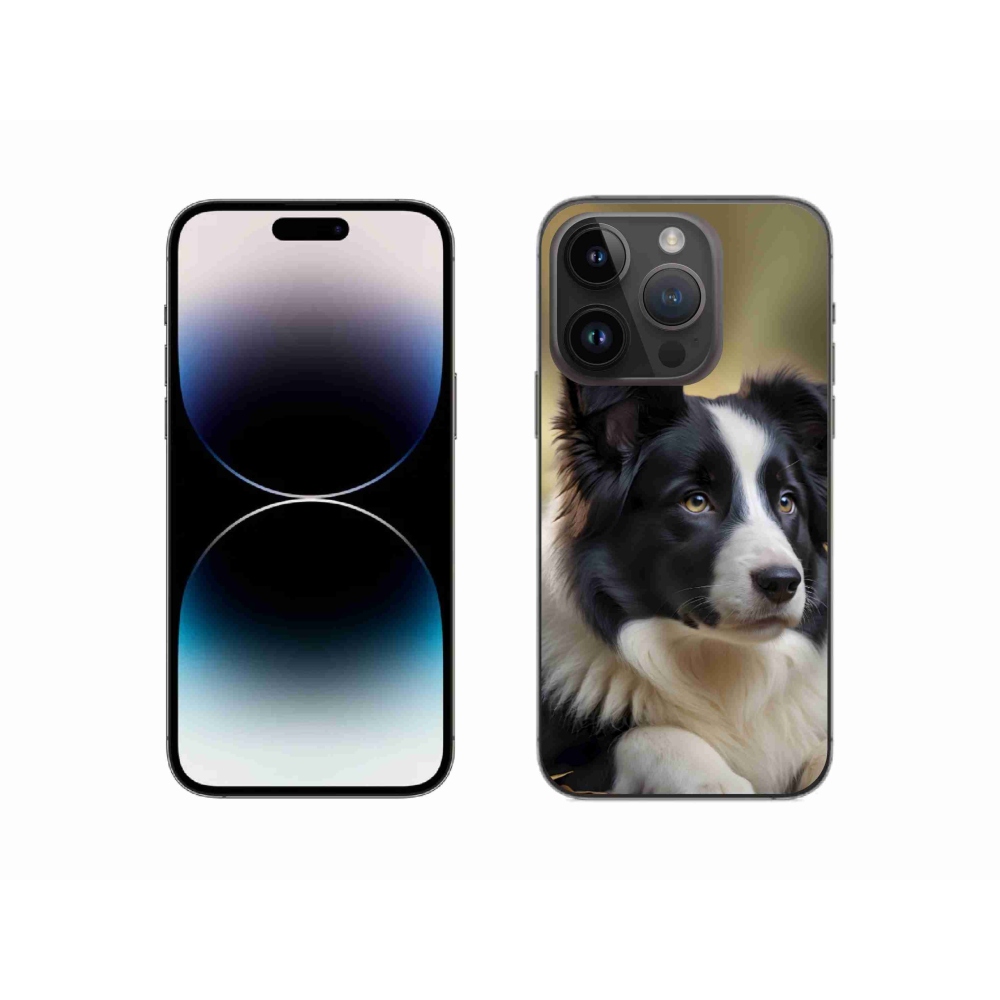 Gélový kryt mmCase na iPhone 14 Pro - border kólia 2