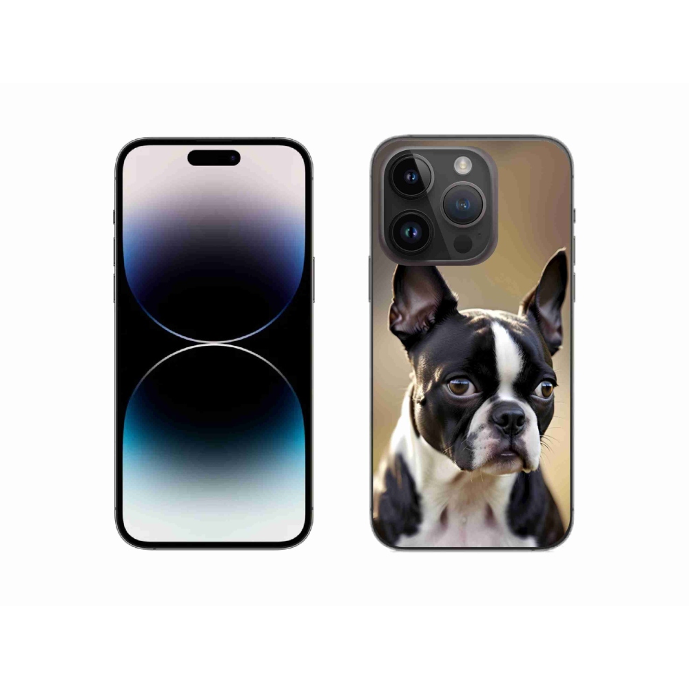 Gélový kryt mmCase na iPhone 14 Pro - bostonský teriér