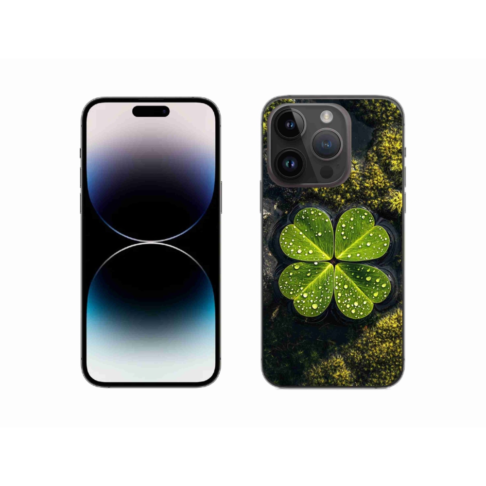 Gélový kryt mmCase na iPhone 14 Pro - štvorlístok