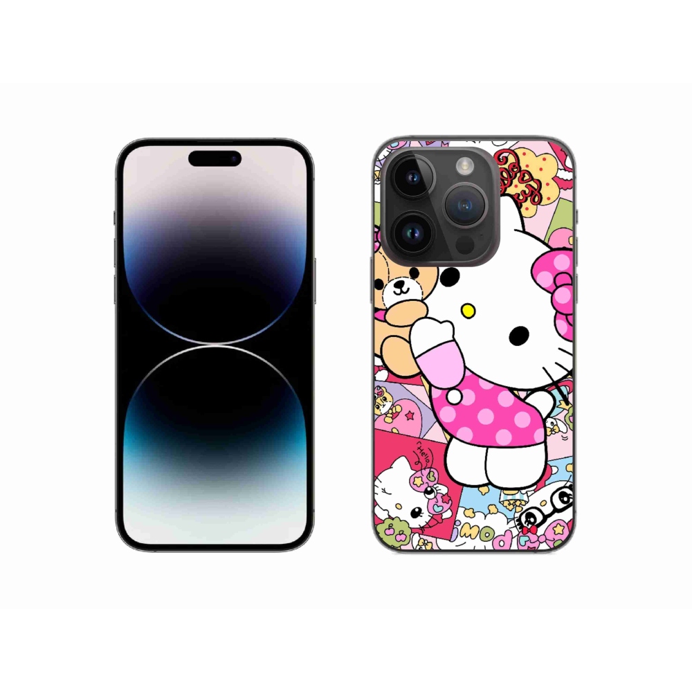 Gélový kryt mmCase na iPhone 14 Pro - cute kitty
