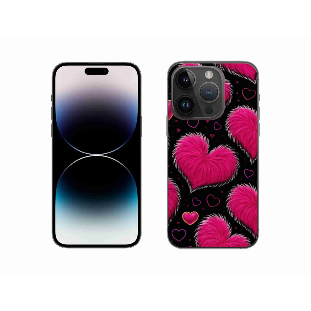 Gélový kryt mmCase na iPhone 14 Pro - hebké srdce