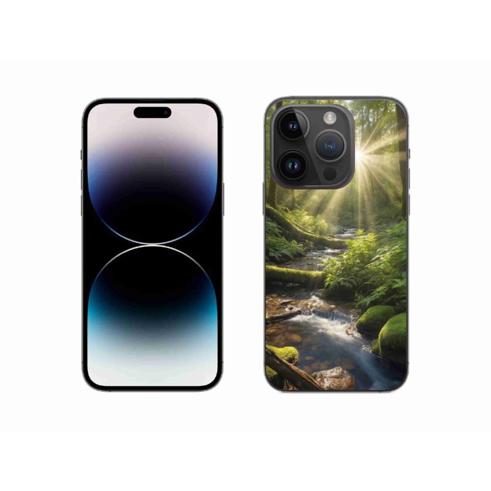Gélový kryt mmCase na iPhone 14 Pro - hlbina lesa