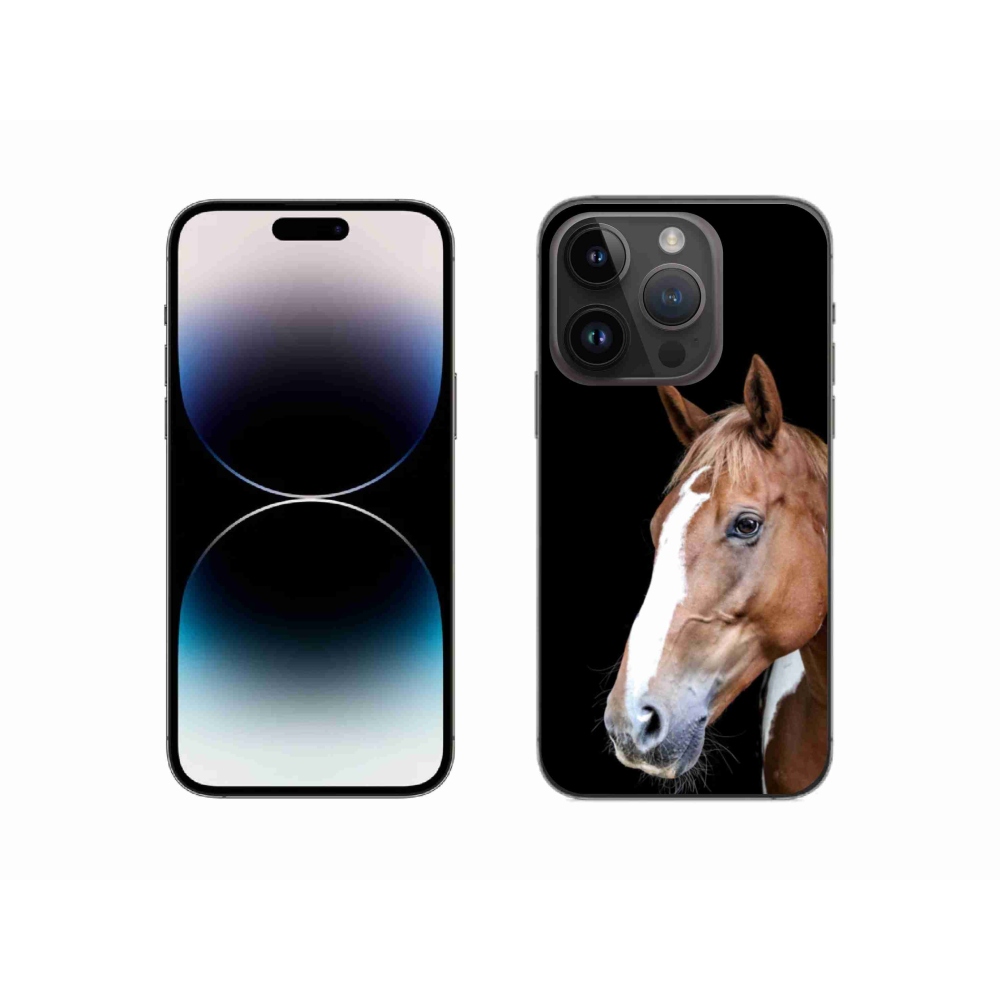 Gélový kryt mmCase na iPhone 14 Pro - hnedý kôň 3