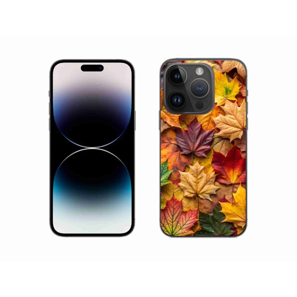 Gélový kryt mmCase na iPhone 14 Pro - javorové listy 2