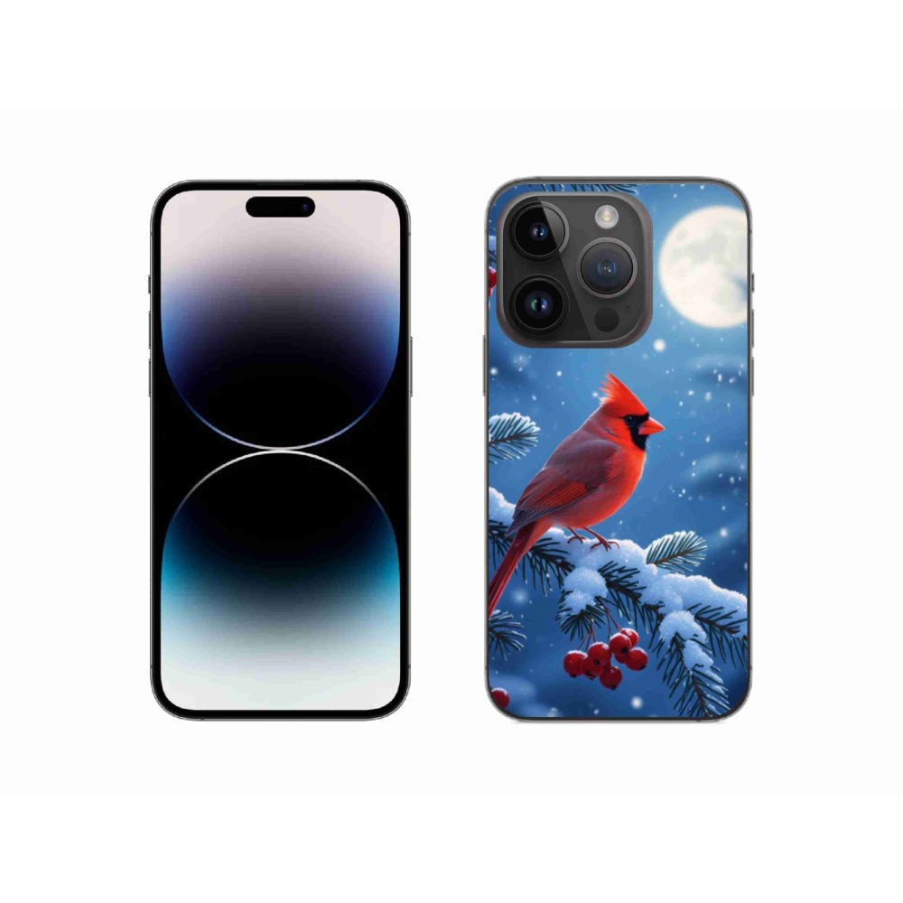 Gélový kryt mmCase na iPhone 14 Pro - kardinál červený