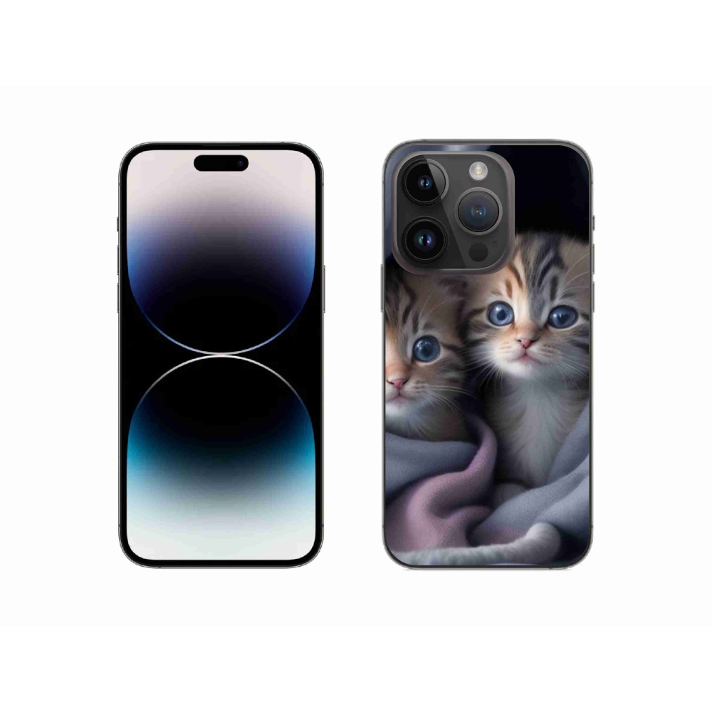 Gélový kryt mmCase na iPhone 14 Pro - mačacie duo 2
