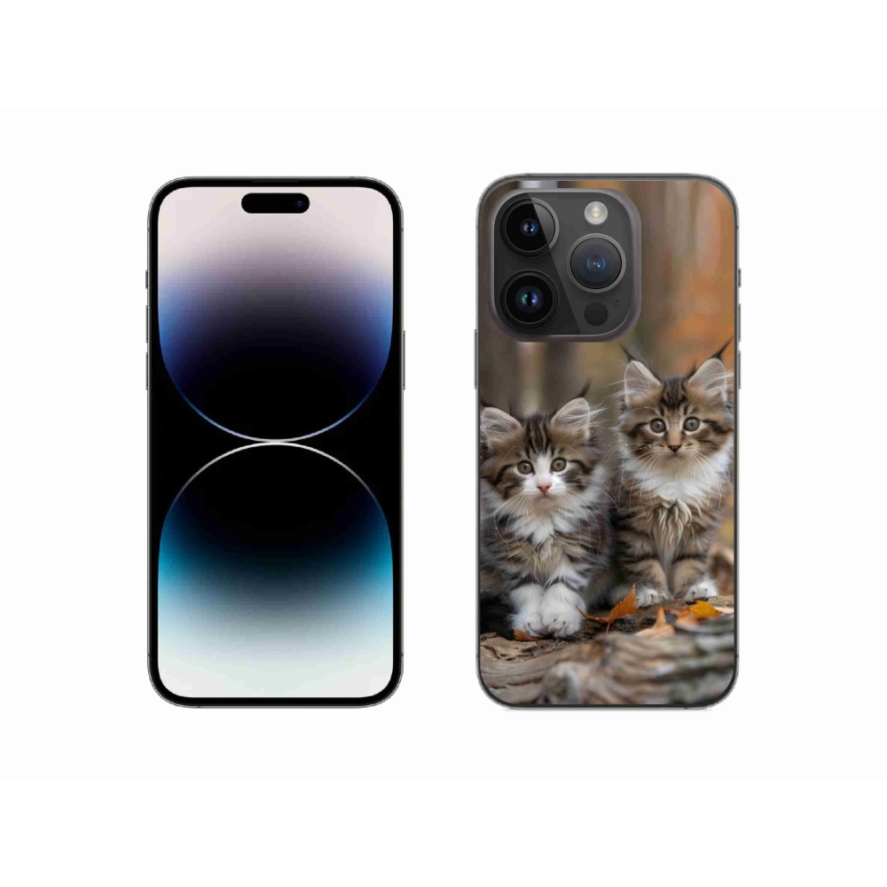 Gélový kryt mmCase na iPhone 14 Pro - mačacie duo 3