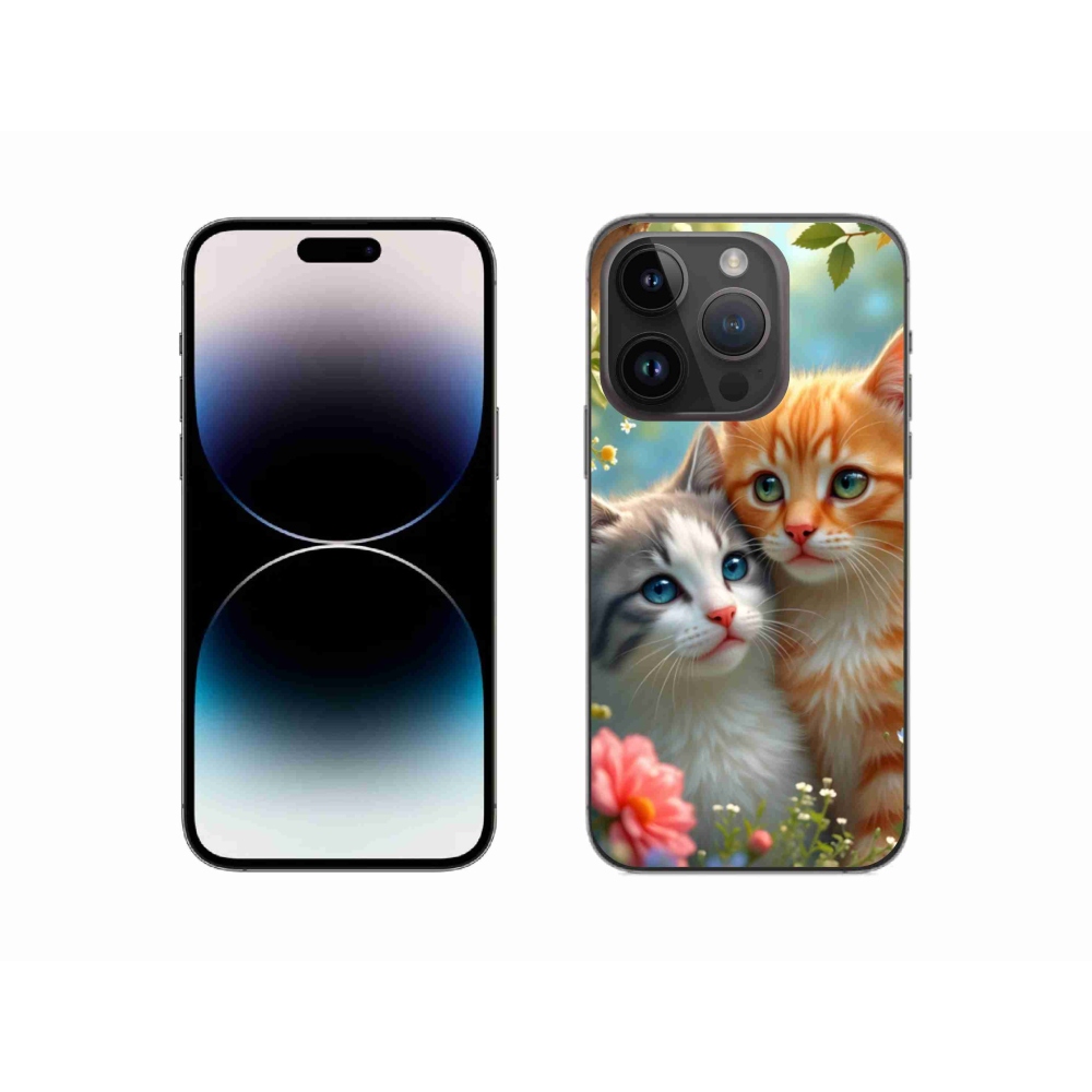 Gélový kryt mmCase na iPhone 14 Pro - mačacia láska 2