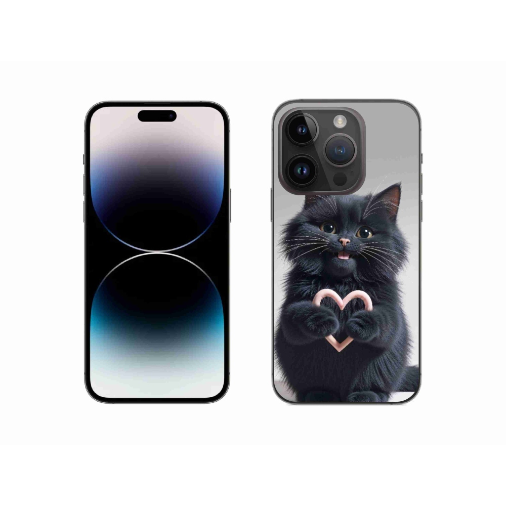 Gélový kryt mmCase na iPhone 14 Pro - mačacia láska 3