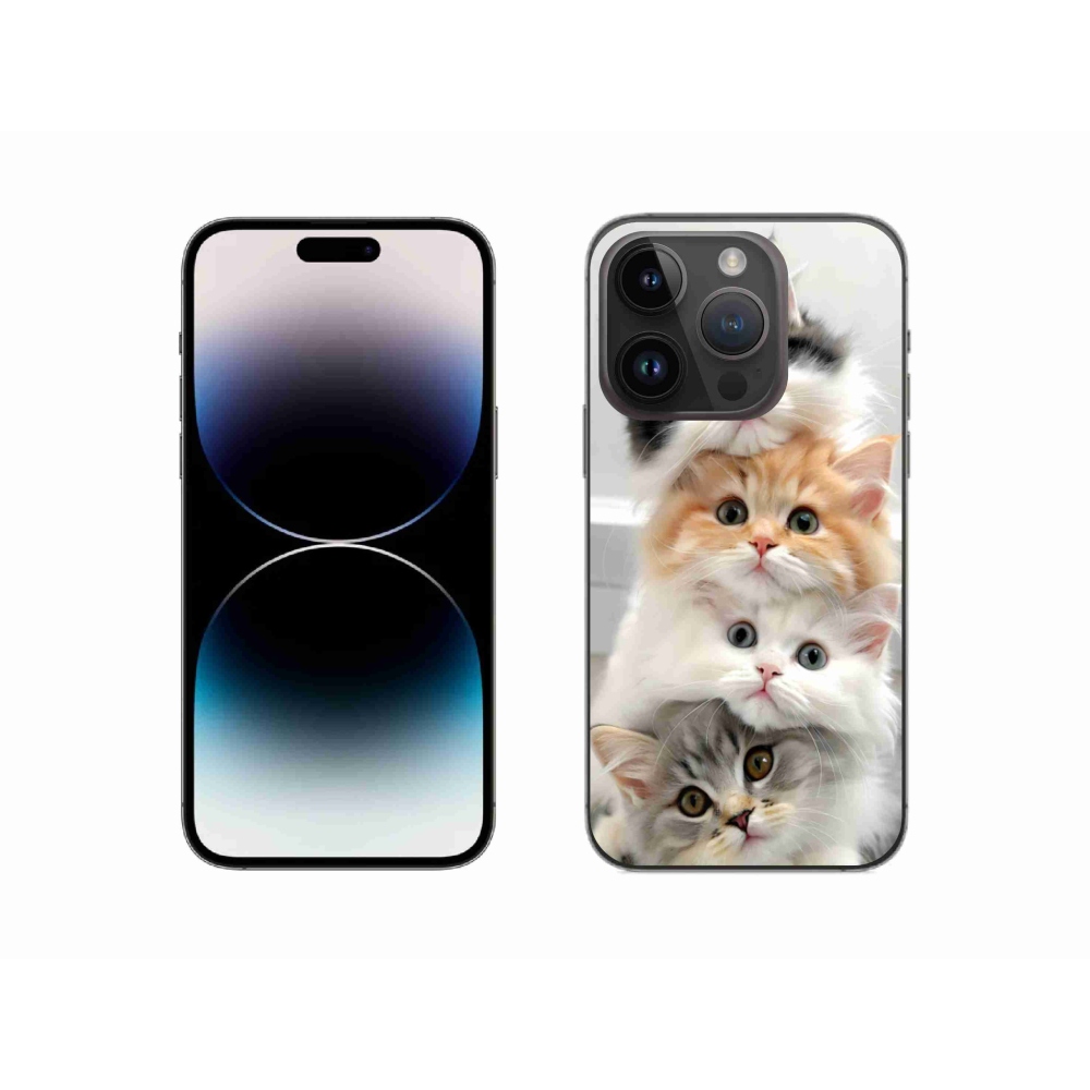 Gélový kryt mmCase na iPhone 14 Pro - mačacia partia