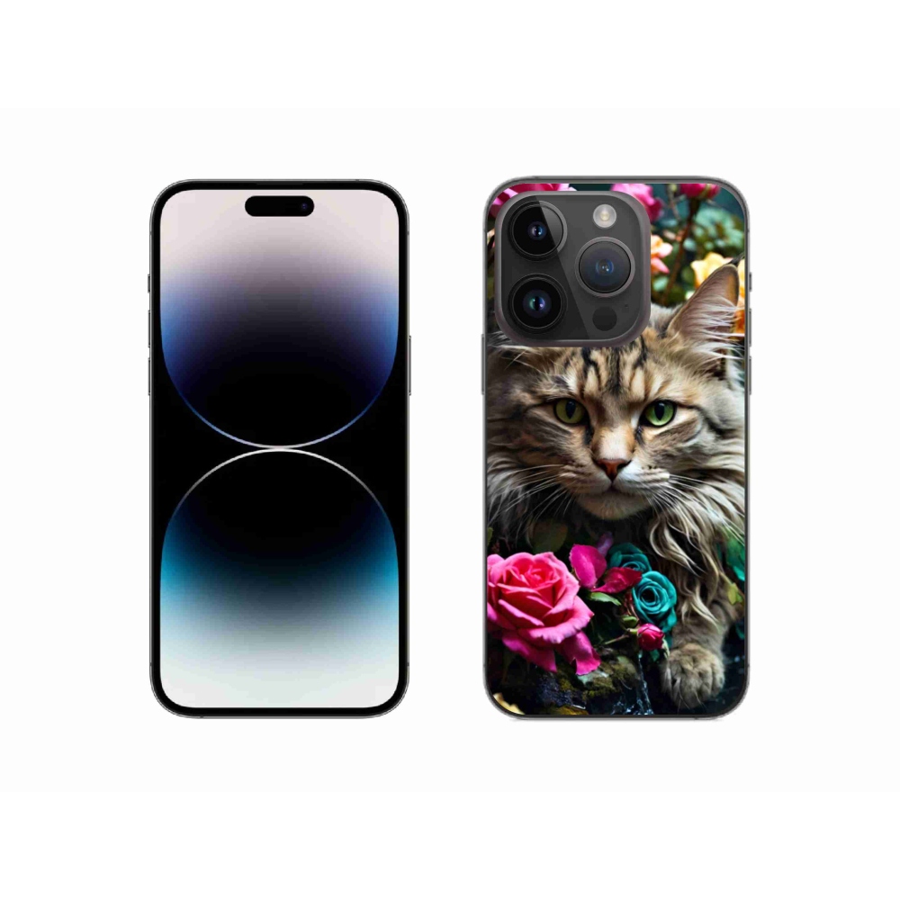 Gélový kryt mmCase na iPhone 14 Pro - mačacie pohľad 2
