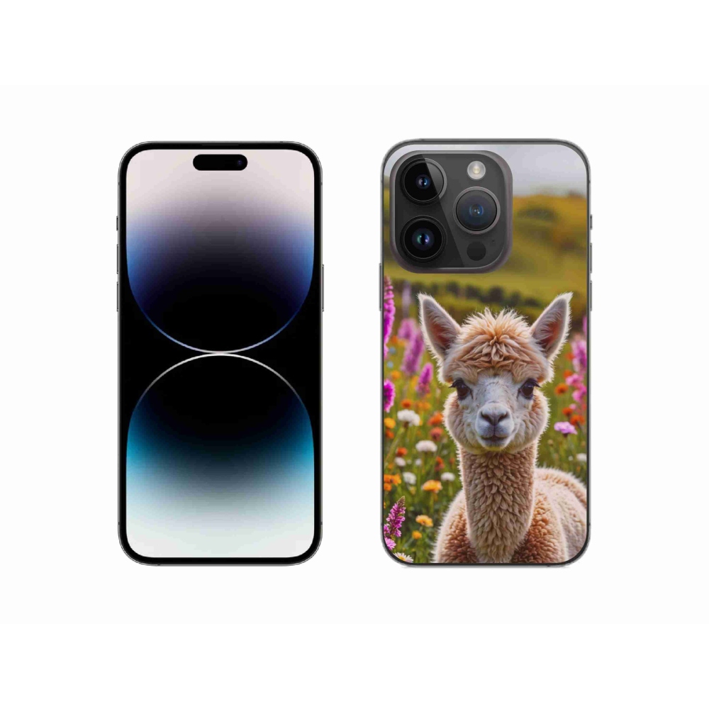 Gélový kryt mmCase na iPhone 14 Pro - lama na lúke