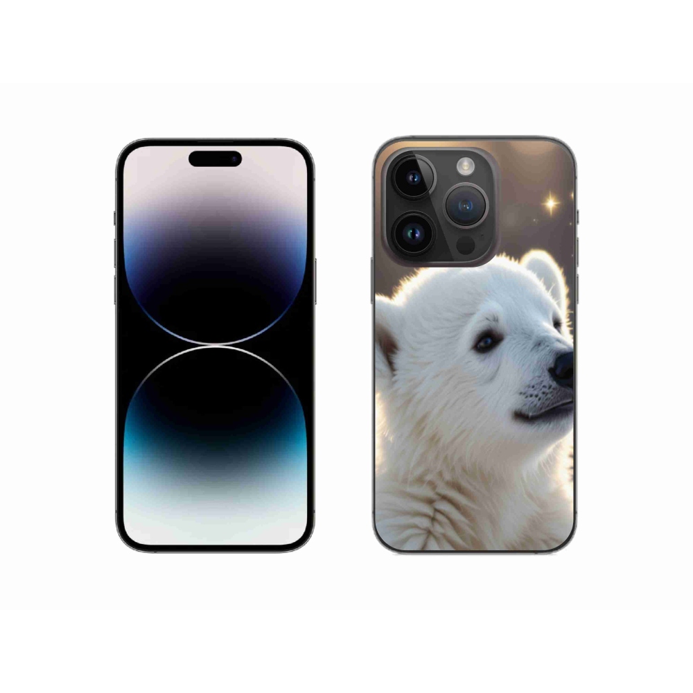 Gélový kryt mmCase na iPhone 14 Pro - ľadový medveď