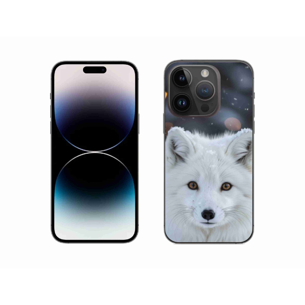 Gélový kryt mmCase na iPhone 14 Pro - líška polárna
